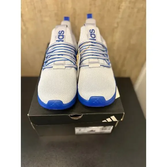 NEW SZ 7y/8w - Adidas Lite Racer Adapt 7.0 Gray/Blue - Picture 3 of 4